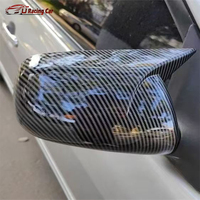Accessoires de voiture, coque de rétroviseur en ABS noir brillant imitation carbone, coque de rétroviseur, coque de rétroviseur pour Toyota Yaris L 2008-2011