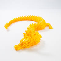 Servicio de Impresión 3D Profesional Personalizado de Redes 22, Figura de Dragón Amarillo de Juguete, Material ABS/PC, Tamaño de 30 cm para Regalos