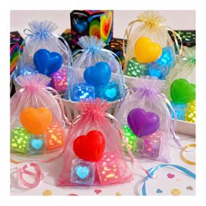 Promotional <b>LED</b> Flashing Heart Cube Squeeze Toy Luminous Squishy <b>Ball</b> Anti Stress Kids Adults Party Giveaway Supply - Product Image 5