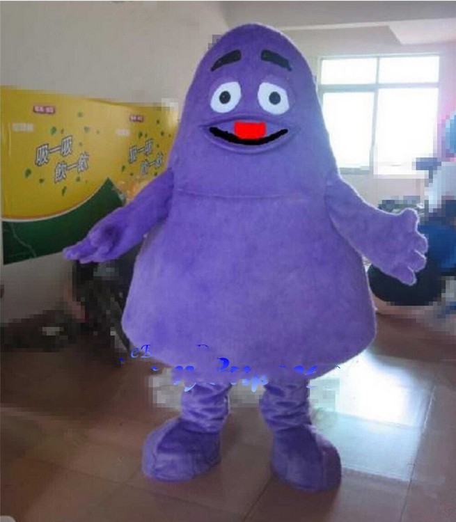 Funtoys mor Grimace canavar maskot kostüm karikatür Cosplay parti için cadılar bayramı noel partisi için oyun için yetişkin