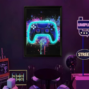 Gamepad LED picture frame neon indoor hanging <b>wall</b> decoration luminous hanging painting USB powered <b>dimmable</b> ambient <b>light</b> 5V - Product Image 6