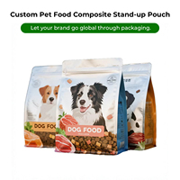 Sac personnalisé en plastique pour aliments pour animaux de compagnie, sac souple personnalisé pour aliments pour chats, sac de 15 kg personnalisé à huit soudures latérales, sac alimentaire pour animaux de compagnie à fond plat