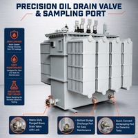 Transformateur de puissance triphasé immergé dans l'huile 30KVA 10000V vers 400V, double enroulement cuivre-acier, 50/60Hz, alimentation industrielle
