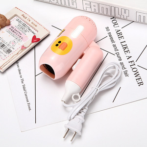 BYD-102 <span class=keywords><strong>prix</strong></span> d'usine Portable lumière dessin animé sèche-cheveux pliable maison voyage Mini sèche-cheveux adapté aux étudiants et aux enfants - Product Image 3