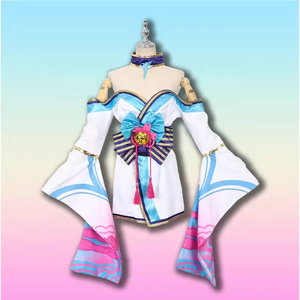 Meilleur Costume de jeu de vêtements d'Halloween pour femmes <span class=keywords><strong>League</strong></span>-<span class=keywords><strong>of</strong></span>-Legends Cosplay Ahri Roleplay Dress avec accessoires - Product Image 3