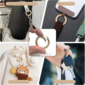 卸売スプリングキーリングスーツケースバッグハンドバッグハードウェアアクセサリースナップフックソリッドブラスラウンドメタルスプリングキーリングフック - Product Image 6