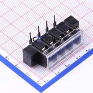 KF28RM-7.62-4P Barrier Terminal Block Bent Lead Through Hole,P=7.62mm Connector With Cover Plate 7.62mm 1x4P Right Angle Pin - Product Image 1