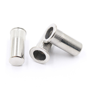 Tuerca remachable de cabeza plana de acero inoxidable 304, tuerca insertable roscada para orificio ciego, M3 M4 M5 M6 M12, tuerca remachable métrica con cuerpo moleteado - Product Image 4