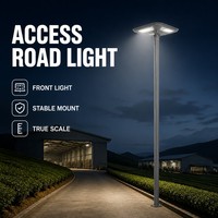 Lampu Jalan Tenaga Surya All in One 120W 200W Anti Silau dengan Radar, Kontrol Jarak Jauh, dan Kontrol Otomatis untuk Villa dan Resort