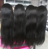 Perruques en cheveux humains vietnamiens bruts Wis 15A Super Double Drawn, lisses comme des baguettes, avec dentelle HD transparente, perruque frontale complète en dentelle, nœuds blanchis