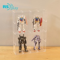 Boîte de rangement transparente avec couvercle Ruishi RX-01 en acrylique pour vitrine de collection de figurines d'action