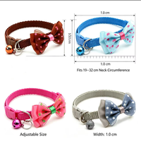 Collier pour animaux de compagnie à pois avec clochette, nœud papillon réglable pour chat et chien, accessoire de mode toutes saisons, fournisseur en gros