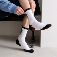 Chaussettes de sport respirantes pour homme, mi-mollet, à compression, durables, à séchage rapide, pour le basketball, collection automne