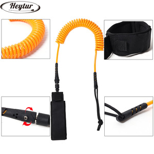 Laisse de cheville enroulée Heytur 5,5 mm pour planches à pagaie, planches de surf, kayaks, corde de traction rotative pour SUP - Product Image 1