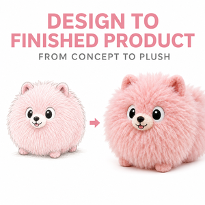 Fabricant OEM/ODM de jouets en peluche personnalisés, mignons chiens <span class=keywords><strong>Pomeranian</strong></span> roses, pour marques de distributeurs et commandes en gros, directement de l'usine - Product Image 1