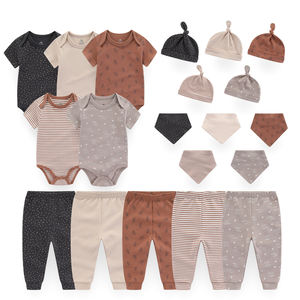 ชุดเสื้อผ้าเด็กผู้ชายคุณภาพสูง 20 ชิ้น ผ้าฝ้าย 100% ชุดบอดี้สูทฤดูร้อน สไตล์แฟชั่น ทันสมัย - Product Image 1