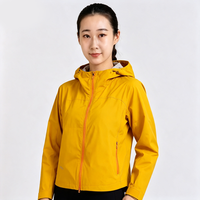Veste de randonnée pour femme, enduite, coupe-vent, imperméable, respirante, avec fermeture éclair et col montant, pour l'été et l'automne, activités de plein air, OEM