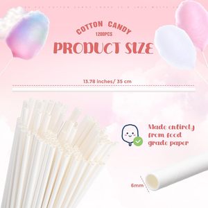 Palitos de Papel para Algodón de Azúcar de 10 mm x 300 mm para Fiestas de Cumpleaños y Bodas, para Hacer Algodón de Azúcar - Product Image 3
