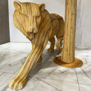 Hàng thủ công tùy chỉnh hổ và hươu cao cổ trang trí động vật theo chủ đề cửa sổ đạo cụ hiển thị - Product Image 2