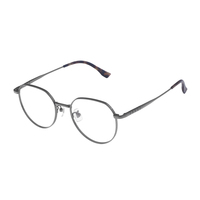 Monturas de Gafas Ópticas de Titanio IP Estilo Retro Vintage Tradicional Color Gunmetal, Diseño de Óptica de Diseñador, Kacamata