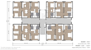 Готовые к сборке под ключ сборные бетонные модульные апартаменты с отделкой кухни и спальни полностью законченные модульные Апартаменты - Product Image 3