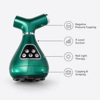 Outil de massage corporel multifonctionnel automatique à infrarouge, alimenté par USB, avec batterie au lithium, pour ventouses et Gua Sha, facile à utiliser