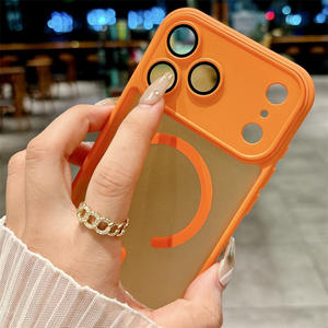 Nuova custodia per telefono magnetica con rivestimento per cellulare satinato <span class=keywords><strong>arancione</strong></span> per <span class=keywords><strong>iPhone</strong></span> 17 17 <span class=keywords><strong>Pro</strong></span> 17 <span class=keywords><strong>Pro</strong></span> Max 17 Air 16 15 14 12 Case - Product Image 3