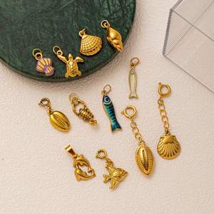 Pendentif DIY en émail, motif créature marine vintage, style Romantique Océan et Sagesse, avec breloque vitalité offerte - Product Image 3