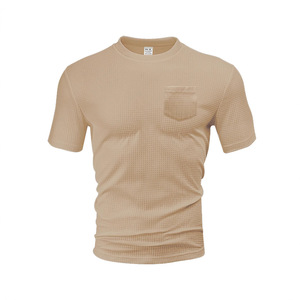 Ropa de Hombre Estilo Europeo/Americano, Verano <span class=keywords><strong>TMU</strong></span>, Holgada, Informal, Transpirable, con Bolsillos, Tejido Waffle, 100% Poliéster - Product Image 5
