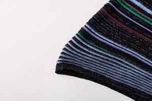 Abito da donna <span class=keywords><strong>in</strong></span> <span class=keywords><strong>maglia</strong></span> <span class=keywords><strong>a</strong></span> blocchi di colore <span class=keywords><strong>a</strong></span> <span class=keywords><strong>righe</strong></span>, girocollo, senza maniche, con orlo asimmetrico, alla moda, casual, slim, mini - Product Image 5