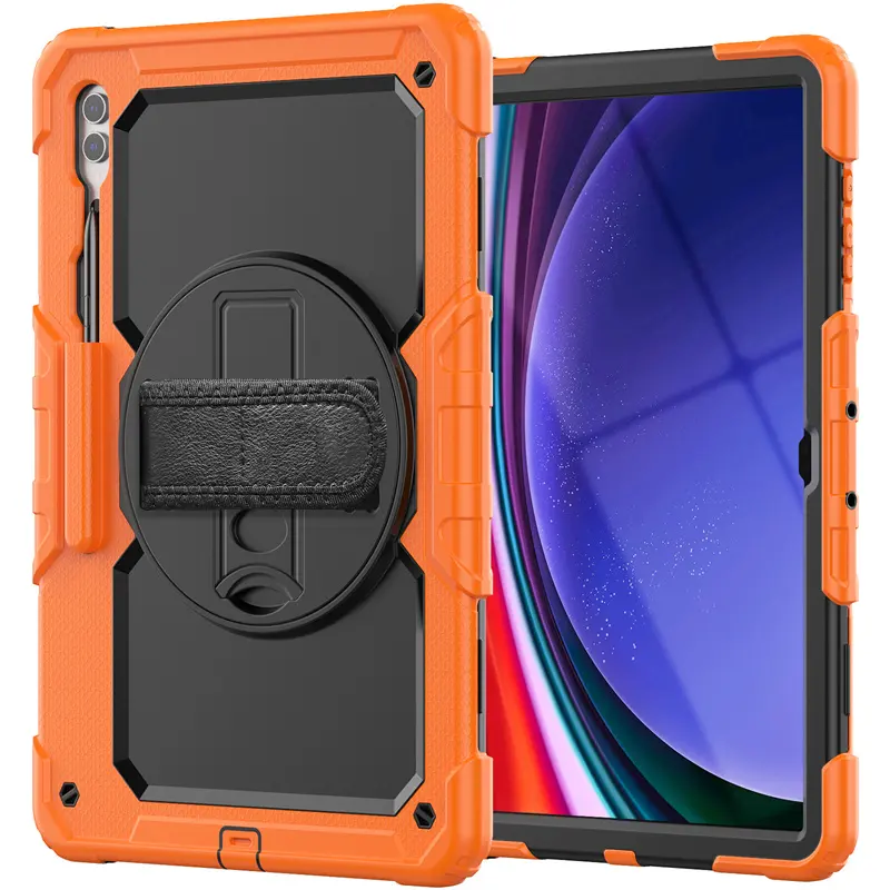 360 Degree Rotating Hard PC Soft Silicone Stand Holder Protective Tablet Cover For Samsung Galaxy Tab S9 Ultra