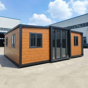 Casa Contenedor de Madera Expandible de Lujo de 20-40 Pies con Doble Ala, Prefabricada, Plegable, Dos Dormitorios, Un Baño, Oficina, Hotel - Product Image 1