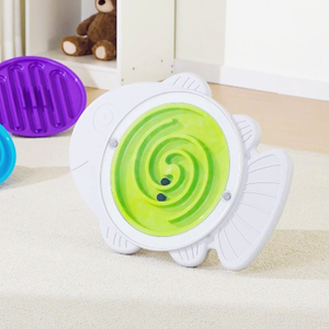 Planche d'équilibre en plastique NEEUU pour enfants, 20 pouces, motif poisson, 2 balles, 3 planches labyrinthes de rechange, planches d'équilibre pour tout-petits, entraînement sensoriel - Product Image 1
