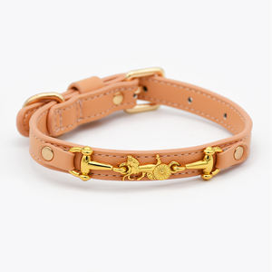 Groothandel Luxe Lederen Hondenhalsband En Leiband Set Gevulde Gerecyclede Fabricage Gepersonaliseerde Luxe Kleine Grote Huisdieren Wandelen - Product Image 3