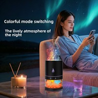 Diffuseur d'aromathérapie ultrasonique transfrontalier en cristal de roche Flamme Arc-en-ciel, humidificateur à brume en pierre de sel naturelle, veilleuse