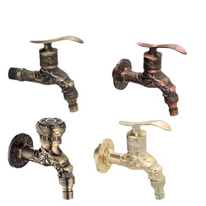 Robinet de cuisine mural monobloc en acier inoxydable, style antique, à ouverture rapide, avec siège de valve 28 mm et activation spirale - Product Image 1