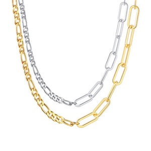 Cadena de Acero Inoxidable 3:1 NK Figaro Cuban Link para Suéter, Estilo Coreano, Joyería de Moda - Product Image 1