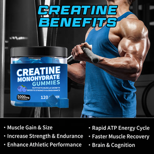 Complément pré-entraînement en marque privée OEM, gommes à la créatine, saveur personnalisée, 5000 mg de créatine monohydrate en gommes - Product Image 6