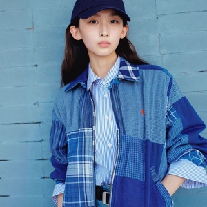 Áo khoác bomber phối vải vintage RL Raff Edition, kiểu dáng vintage, có thể mặc hai mặt, họa tiết trái tim, phong cách đường phố, món đồ trưng bày - Product Image 5