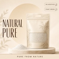 Litière pour chat en cassave super absorbante, absorption instantanée de l'eau, agglomération rapide, sans résidus, faible teneur en poussière, biodégradable