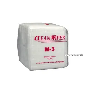Custom Size Design 1/4 fold M-3 non woven workshop cleaning lint free paper solvent wipes multi-purpose cloths