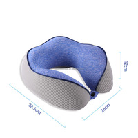 Coussin pliable en mousse à mémoire de forme pour le cou en forme de U avec logo pour avion