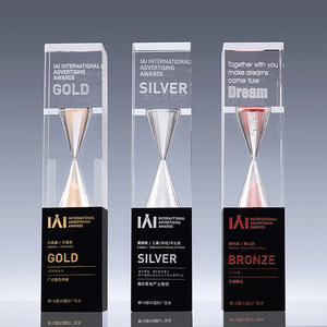 Jy bán buôn K9 Tinh thể thủy tinh chất lượng cao đồng hồ cát thiết kế vô địch cúp pha lê cúp quà tặng doanh nghiệp - Product Image 4