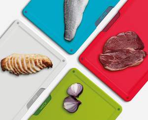 Ensemble de 3 planches à découper en plastique neuves avec poignée, pour légumes et viande, avec support - Product Image 3