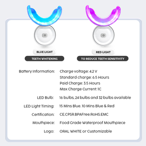 ชุดผลิตภัณฑ์ดูแลช่องปากชุดฟอกสีฟันแบบไร้สายพร้อมไฟ LED - Product Image 6