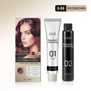 Jelsilk Crème Colorante Capillaire à Base de Plantes <span class=keywords><strong>Sans</strong></span> Ammoniaque, Formule Professionnelle à la Kératine, <span class=keywords><strong>Coloration</strong></span> Permanente Longue Durée Hydratante pour <span class=keywords><strong>Cheveux</strong></span> - Product Image 1