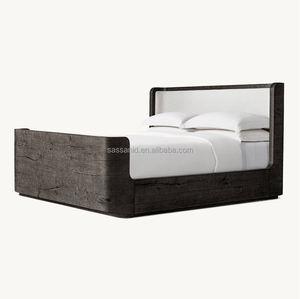 Sassanid OEM Organic Midcentury Design Dormitorio Colección Oslo Tela Refugio Cama Con Estribo - Product Image 5