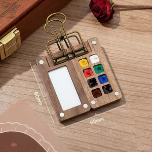 Ensemble <span class=keywords><strong>de</strong></span> peinture <span class=keywords><strong>gouache</strong></span> portable |   12/24 couleurs dans une boîte en bois avec un carnet <span class=keywords><strong>de</strong></span> croquis en papier, kit d'art <span class=keywords><strong>de</strong></span> voyage, cadeau pour les artistes débutants - Product Image 6