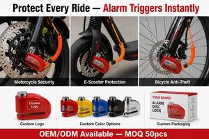 Schijfremslot voor motorfiets en fiets Waterdicht 110dB <span class=keywords><strong>Alarm</strong></span> Anti-diefstal Staal-fietsaccessoires - Product Image 5