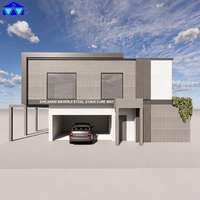 Villa Prefabricada de Estructura de Acero Ligero G550 con Marco Galvanizado 9 °   Casa Moderna de Lujo de 3 Dormitorios Resistente a Terremotos en Nigeria